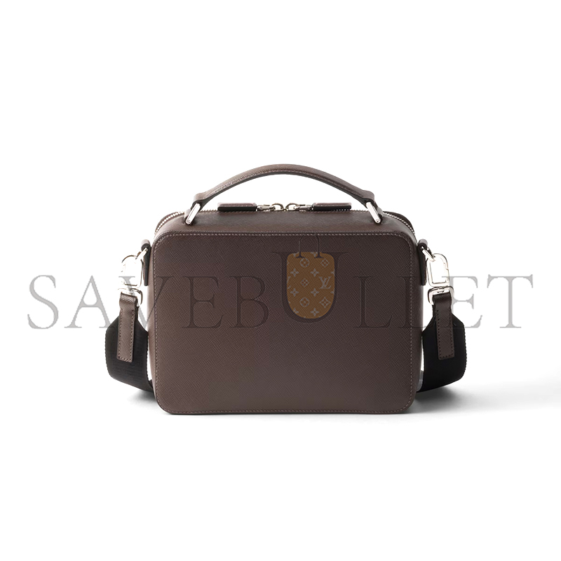 PRADA BRIQUE SAFFIANO LEATHER BAG 2VH069 (22*16*6cm)